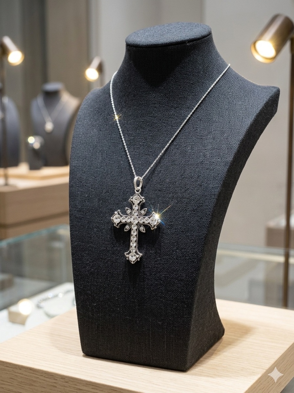 🌸 Silver Cross Pendant Necklace 🌸